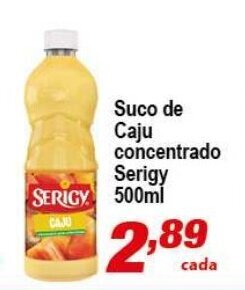 Ricoy Supermercados Suco de Caju Concentrado Serigy 500ml oferta