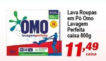 Ricoy Supermercados Lava roupas em po Omo Lavagem Perfeita caixa 800g oferta
