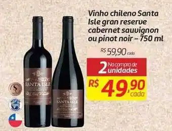 Comper Vinho Chileno Santa Isle Gran Reserve Cabernet Sauvignon Ou Pinot Noir oferta