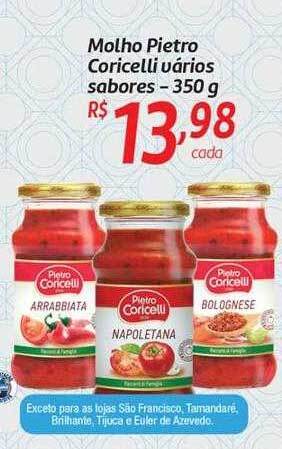 Molho Pietro Coricelli Vários Sabores
