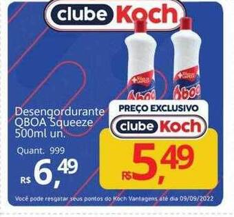 Supermercados Koch Desengordurante Qboa Squeeze oferta