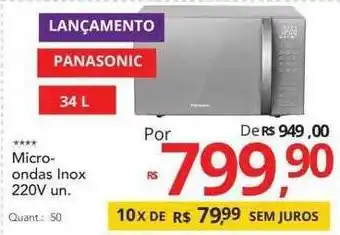Micro-ondas Inox Panasonic