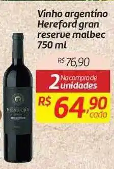 Comper Vinho Argentino Hereford Gran Reserve Malbec oferta