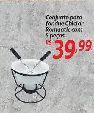 Comper Conjunto Para Fondue Chiclar Romantic Com 5 Peças oferta