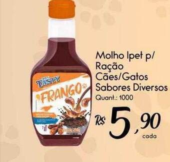 Giassi Supermercados Molho Ipet P Ração Cães Gatos Sabores Diversos oferta