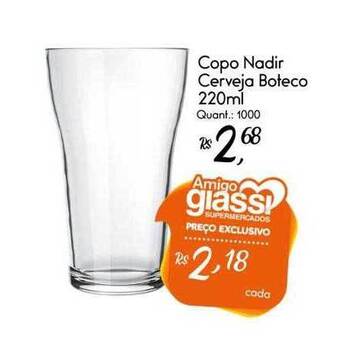 Giassi Supermercados Copo Nadir Cerveja Boteco oferta