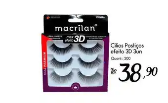 Cílios Postiços Efeito 3d