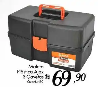 Giassi Supermercados Maleta Plástica Ajax 3 Gavetas oferta
