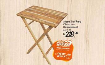 Giassi Supermercados Mesa Stolf Para Churrasco Desmontável oferta