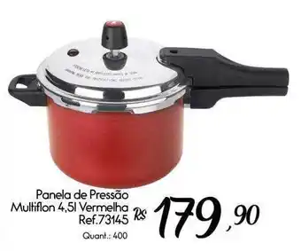 Giassi Supermercados Panela De Pressão Multiflon 4.5l Vermelha oferta