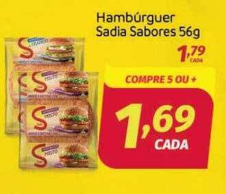 Supermercados Cidade Canção Hambúrguer Sadia Sabores oferta