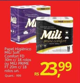 Supermercados Koch Papel Higiênico Mili Soft Comfort Fd Ou Mili Prime Ft oferta