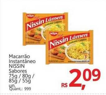 Macarrão Instantâneo Nissin Sabores