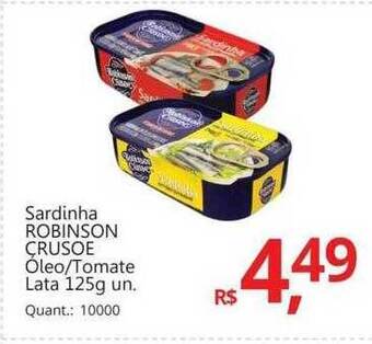 Sardinha Robinson Crusoe óleo Tomate