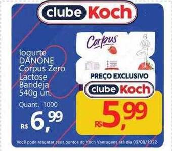 Supermercados Koch Iogurte Danone Corpus Zero Lactose oferta