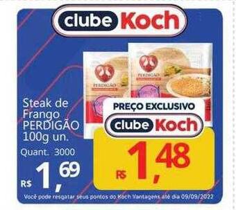 Supermercados Koch Steak De Frango Perdigão oferta