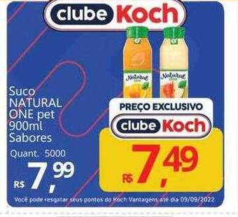 Supermercados Koch Suco Natural One Pet oferta