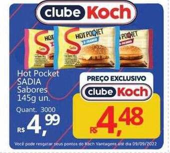 Supermercados Koch Hot Pocket Sadia Sabores oferta