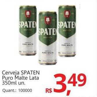 Supermercados Koch Cerveja Spaten Puro Malte oferta