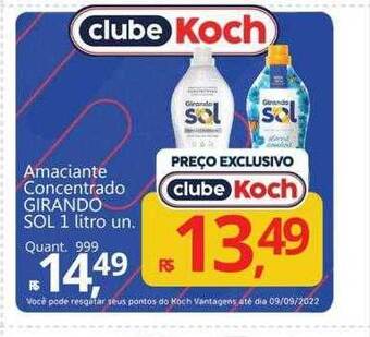Supermercados Koch Amaciante Concentrado Girando Sol oferta