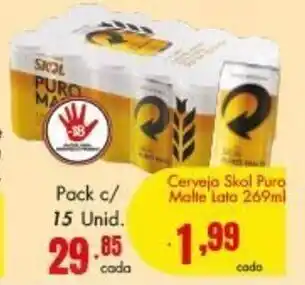 Barbosa Supermercados Cerveja Skol puro malte lata 269ml oferta