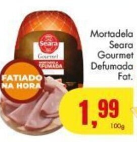 Barbosa Supermercados Mortadela Seara Gourmet Defumada fatiada 1kg oferta