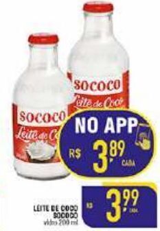 Leite de coco sococo 200ml