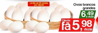 Supermercados Gricki Ovos brancos grandes oferta