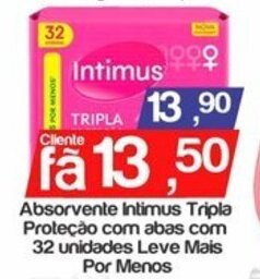 Supermercados Gricki Absorvente Intimus Tripla Protecao com abas com 32 unidades Leve mais por menos oferta