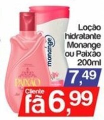Locao Hidratante Monange ou Paixao 200ml