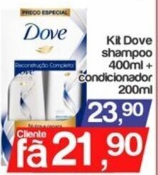 Kit Dove Shampoo 400ml + Condicionador 200ml