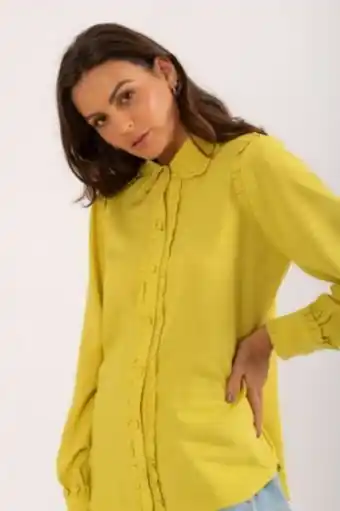 Opção Jeans Camisa elza verde cítrico oferta