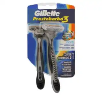 Aparelho para barbear gillette prestobarba3 2 unidades