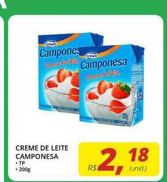 Creme De Leite Camponesa 200g