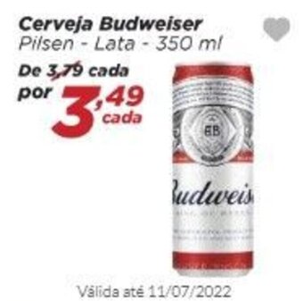 Dia Cerveja Budweiser 350ml oferta