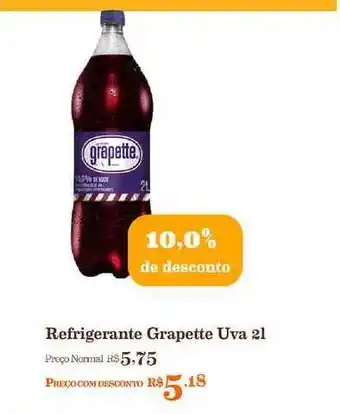 Mercadinhos São Luiz Refrigerante Grapette Uva 10% De Desconto 2L oferta