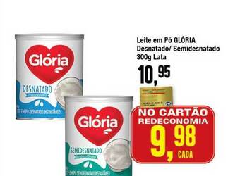Leite Em Pó Glória Desnatado Semidesnatado 300g