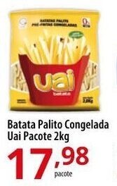 Akki Atacadista Batata palito congelada Uai pacote 2kg oferta