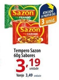 Akki Atacadista Tempero Sazon 60g sabores oferta