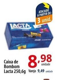 Akki Atacadista Caixa de bombom Lacta 250.6g oferta