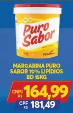 Atacadão Centro Sul Margarina Puro Sabor 70% Lipidios BD 15kg oferta