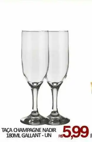 Taça Champagne Nadir 180ml Gallant
