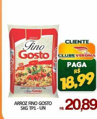 Verona Supermercados Arroz Fino Gosto Tp1 5kg oferta