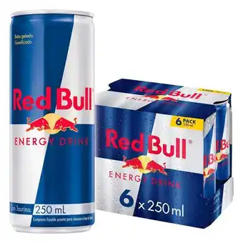 Carrefour Energético red bull energy drink, 250 ml (6 latas) oferta