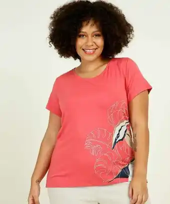 Marisa Blusa plus size feminina estampa folhas marisa oferta