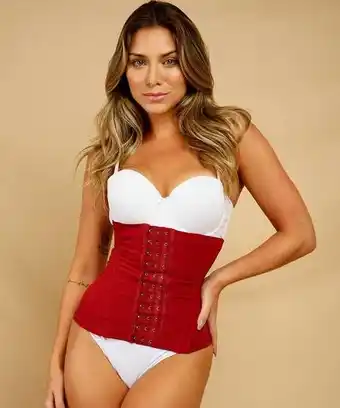 Cinta feminina modeladora alta compressão abdominal plié