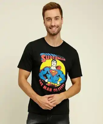 Camiseta masculina super homem liga da justiça