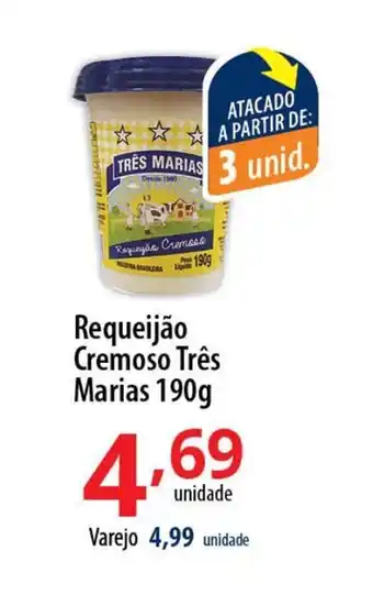 Akki Atacadista Requeijao Cremoso Tres Marias 190g oferta