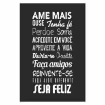 Ferreira Costa Placa decorativa em mdf 30x20cm ame mais 67997 - kapos  oferta