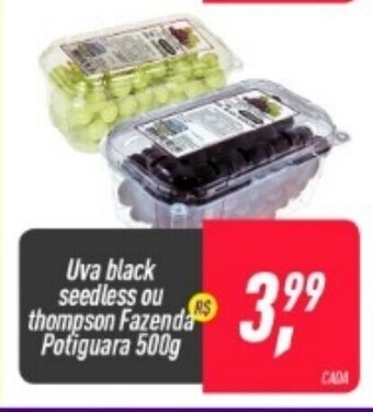 Frangolândia Uva Black seedless ou Thompsom Fazenda Potiguara 500g oferta